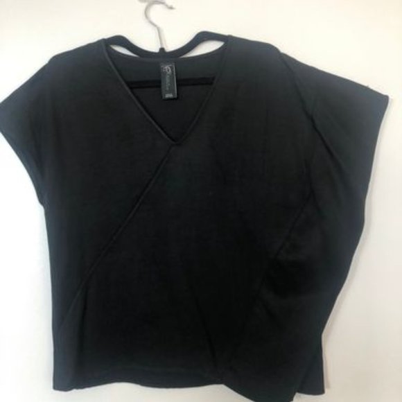 Zero+Maria Cornejo || Asymmetrical Linen Ruffle Top - size 8 - Picture 1 of 2